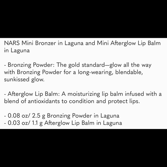 Nars mini bronzer and lip balm in Laguna - Picture 2 of 2